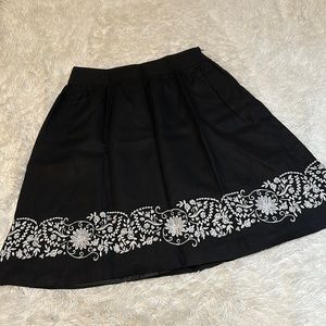 😊 Style & Co Embroidered Linen Full Midi Skirt